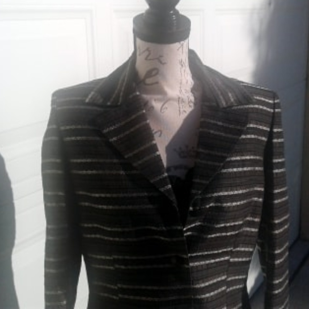 Euc Patchwork Ribbon Jacket/Blazer Size 8 - image 5